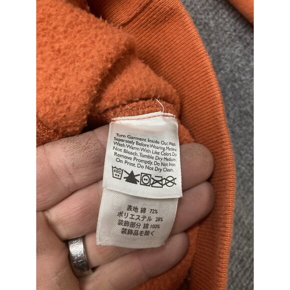 Eddie Bauer Hoodie Men’s Size Large Orange Long Sleeve Pullover - Picture 5 of 11
